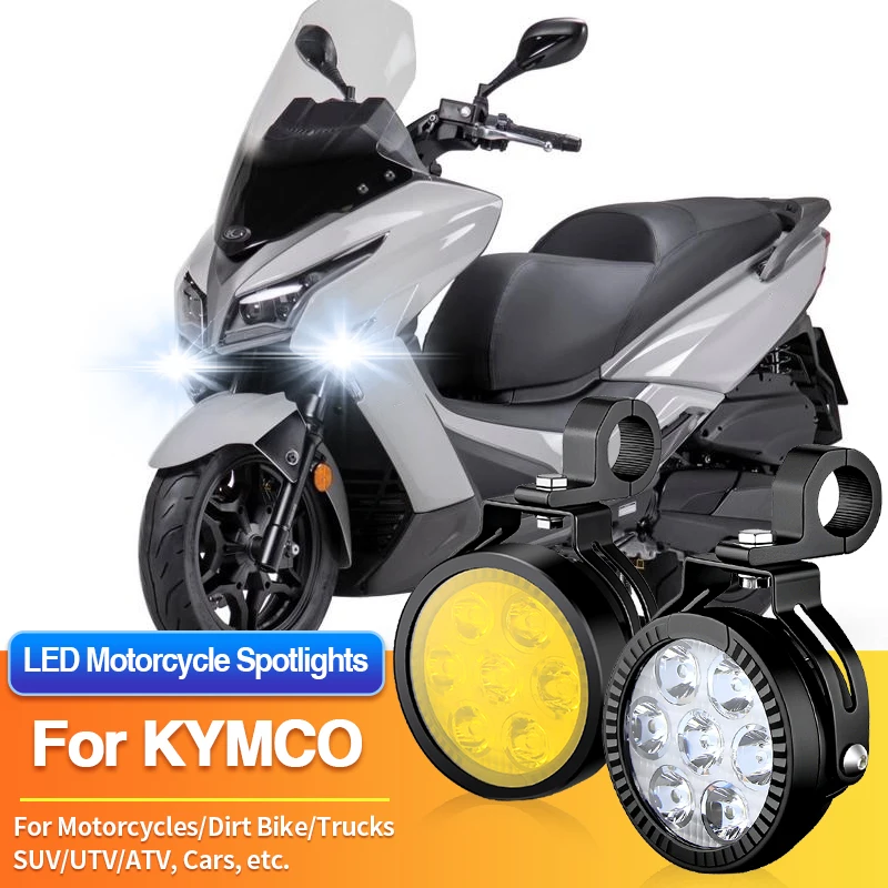 1 Set LED Motorcycles Headlight Dual Color Spotlight Truck Car SUV ATV for KYMCO MXU 270i Euro/MXU 300R 700i Euro/Mongoose 70S