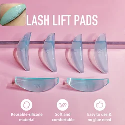 Lomansa 4 Pairs L Curl Silicone Eyelash Perm Pad Lifting Lashes Rods Shield Eyelash Curler Accessories Applicator Makeup Tool