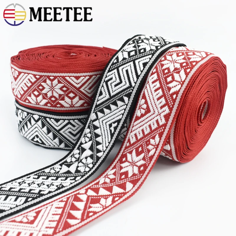 

5/8/10M 31mm Jacquard Webbing Straps Lace Decorative Ribbons Band Belt Sling Backpack Shoulder Bag Strap DIY Sewing Accessories