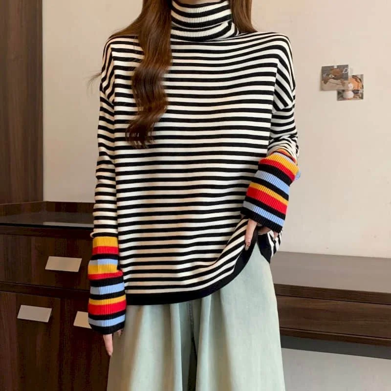 

T-shirts for Women Casual Stand Collar Female German Velvet Pullovers Long Sleeve Korean Style Vintage Mid Length Women Clothes