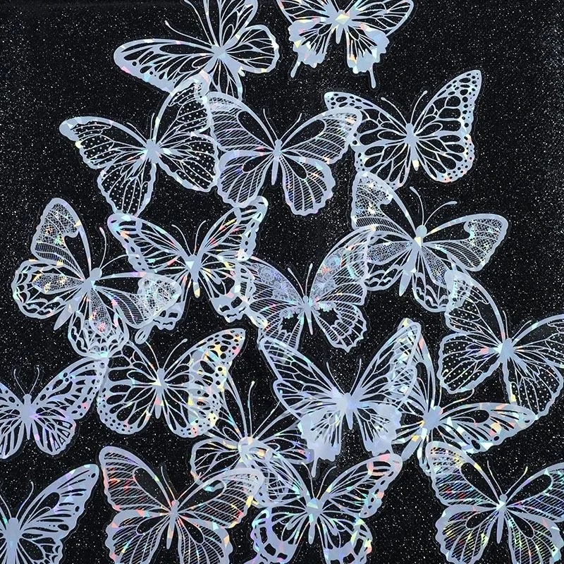 20pcs Shell Light And Shadow Butterfly Hollow Lace Retro Material Paper Journal DIY Materials Scrapbook Decorations