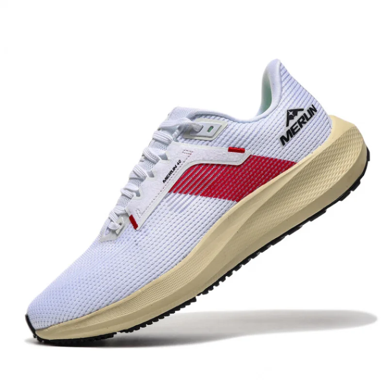 

Sports and leisure shoes, men's shoes, marathon oversized air cushioned shoes, fly woven all season rubber, wear-resistant, anti