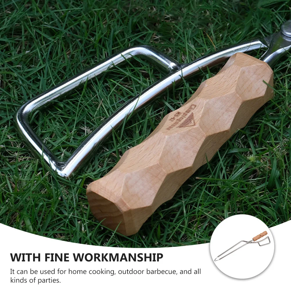 

Firewood Tong Stainless Steel Outdoor Charcoal Clip Durable Bbq Charcoal Clamp Long Handle Practical Barbecue Clip