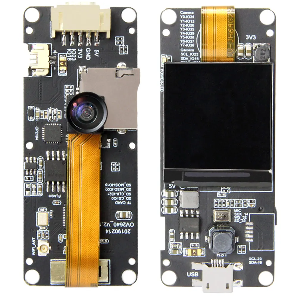 LILYGO® TTGO T-Camera Plus ESP32-DOWDQ6 8MB SPRAM Camera Module OV2640 1.3 Inch Display Rear Camera