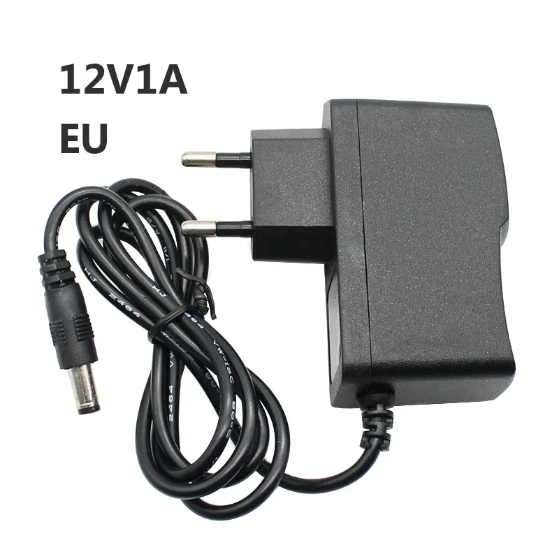 Caricabatterie per Driver LED 12 v1a AC-DC 100V-240V caricatore adattatore di alimentazione convertitore adattatore trasformatore spina ue 5.5mm *