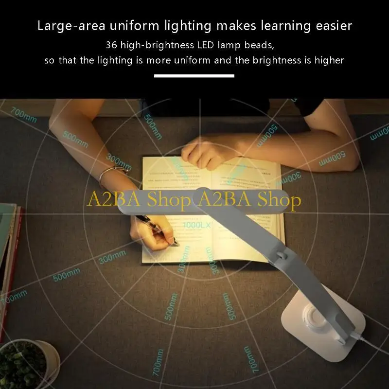 

A2BA Remote Control LED Eye-care Desk Lamp Adjustable Office USB Charging Lamp for Touch Control Memory Function Reading Ligh