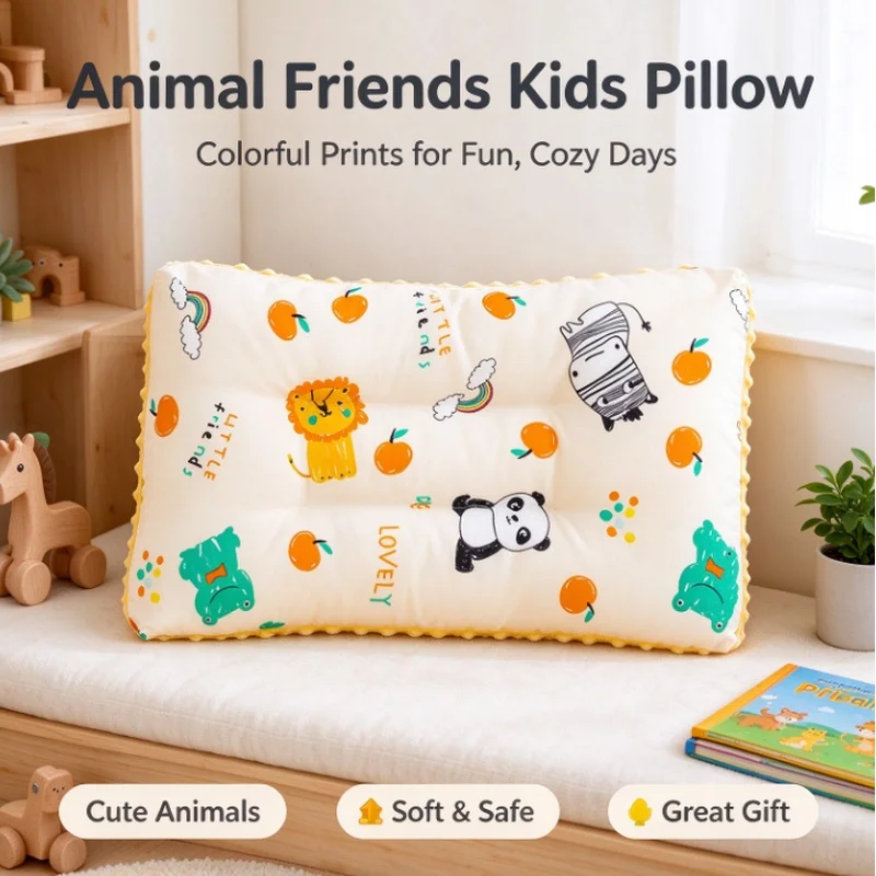 Kids Doudou Velvet Pillow, 3D Breathable Washable Inner Core, Cute Cartoon Soft Pillow, Christmas Stocking Stuffers, Ideal Gift
