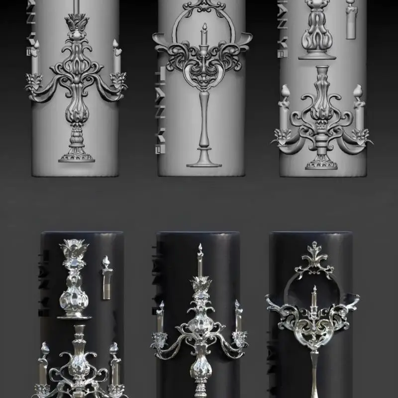 マニキュアデザインツール、かわいい豚の3Dネイルモールド。伝統的な中国風のキャッチーな花瓶キャンドルホルダー