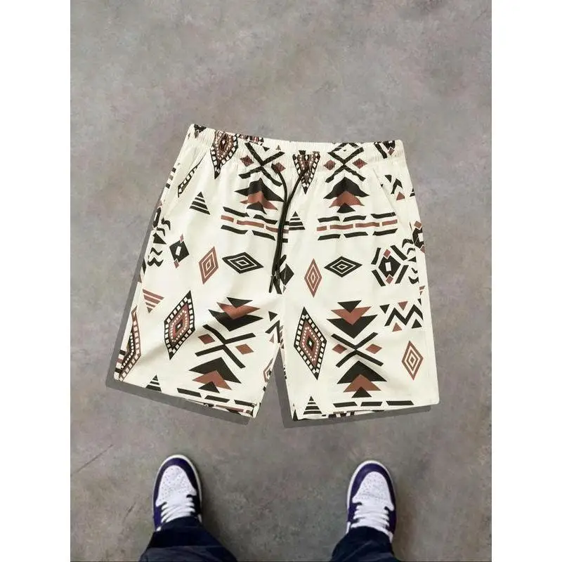 Elastic Pocket Shorts V 45894 Stretch Casual Loose Fit Retro Style Unisex Shorts with Pocket Micro Stretch Fabric