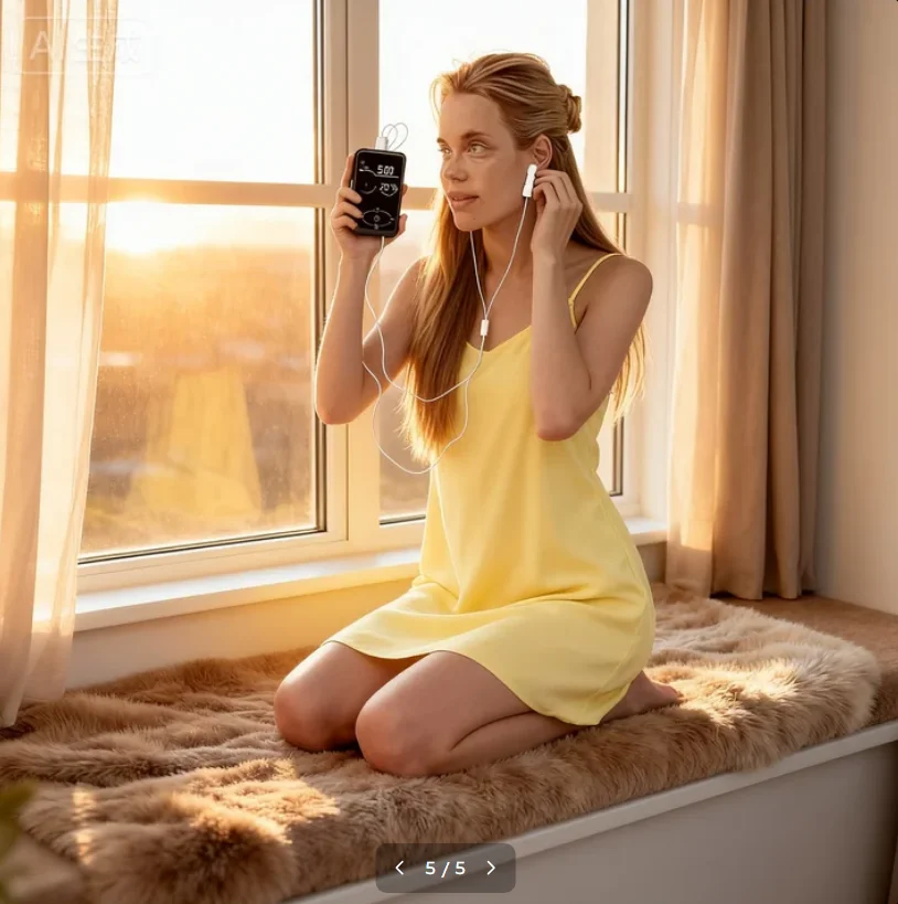 

Портативное электронное акупунктурное устройство с зажимом для ушей для быстрого сна и облегчения головной боли при мигрене