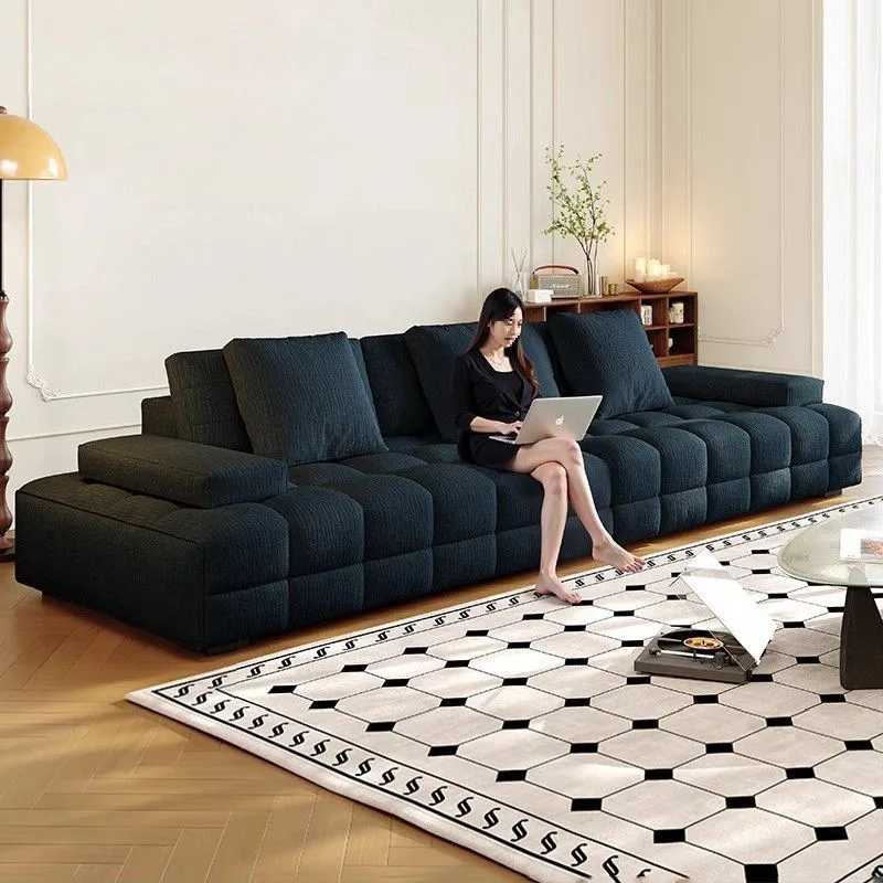 

Chenier sofa living room straight corner large flat layer fabric sofa