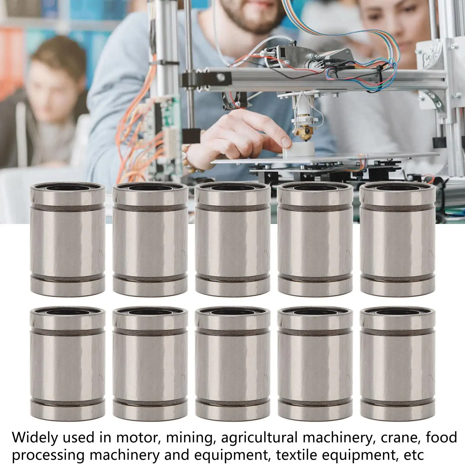 Linear Motion Bearing LM13UU Burr Proof Linear Bearing for CNC for carving Machine Reliable Smooth Movement