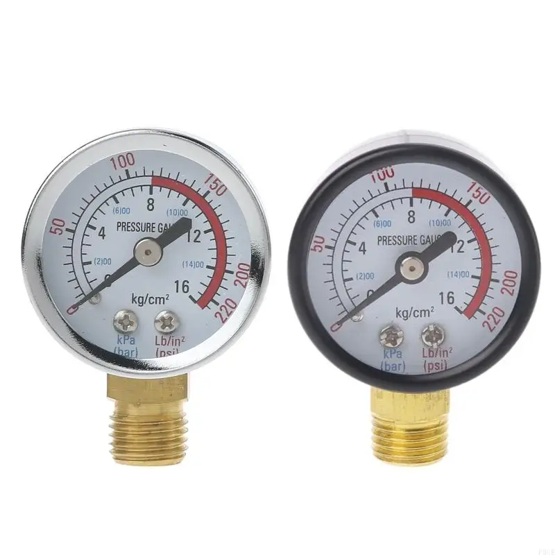 

P0UE Dual Scale Economical All Purpose Pressure Gauge with Brass Internals 0-220