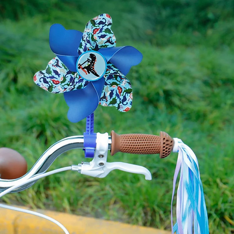 Baby Carriage Windmill Decoration,Flower Patterned Handlebar Windmill, Spinning Decoration Parts Accessories For Bikes