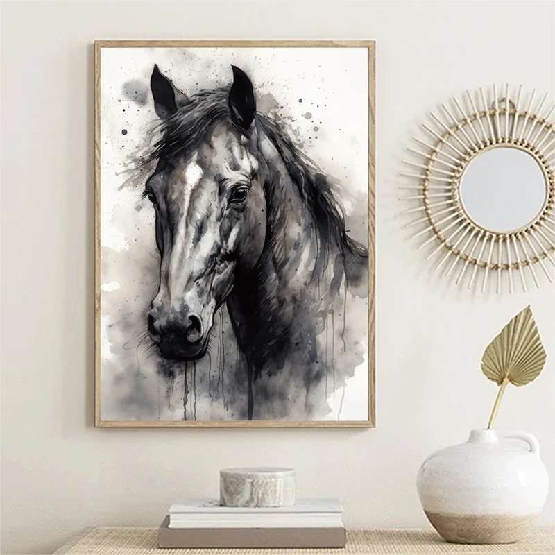 Animal Ink Poster Painting Art Abstract Speckle Animal Poster Canvas Printing Wall Art Decoration Hanging Picture For Home Decor