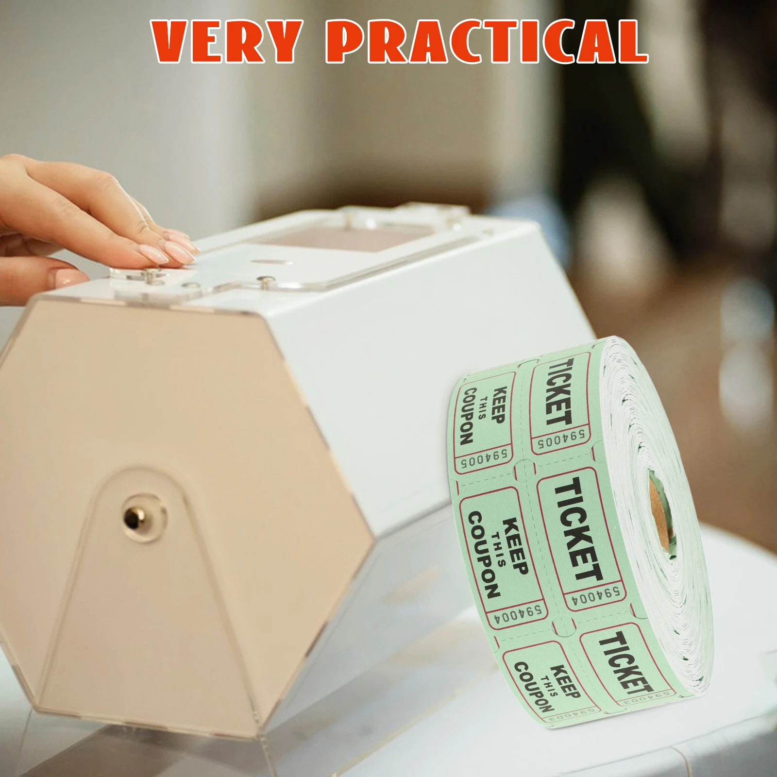 

100Pcs Red Raffle Tickets Roll For Events Prize Draw Lottery Tickets Food Tickets For Parties And Classroom Activities