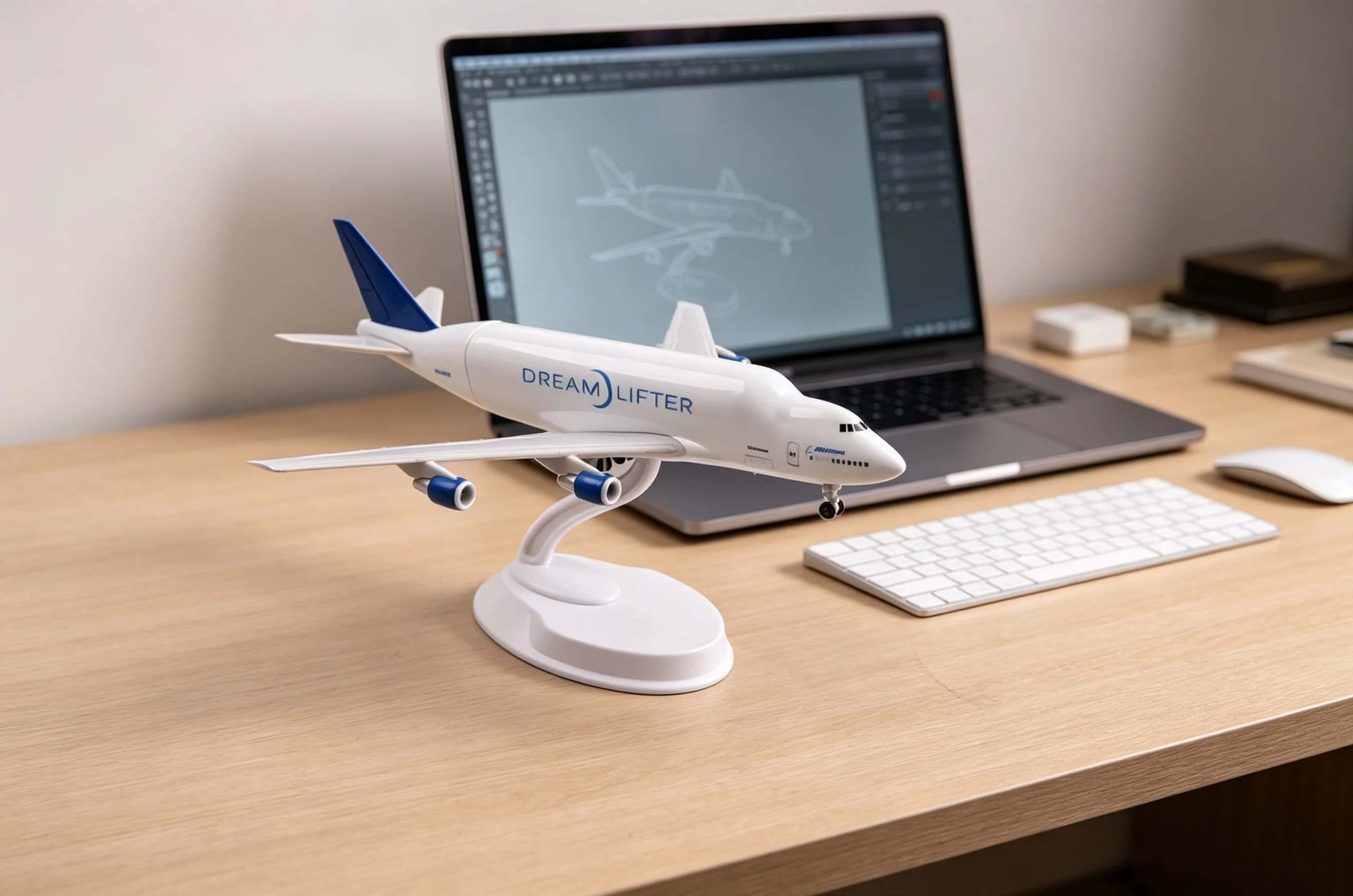 20cm Scale Plane B747-400lcf 