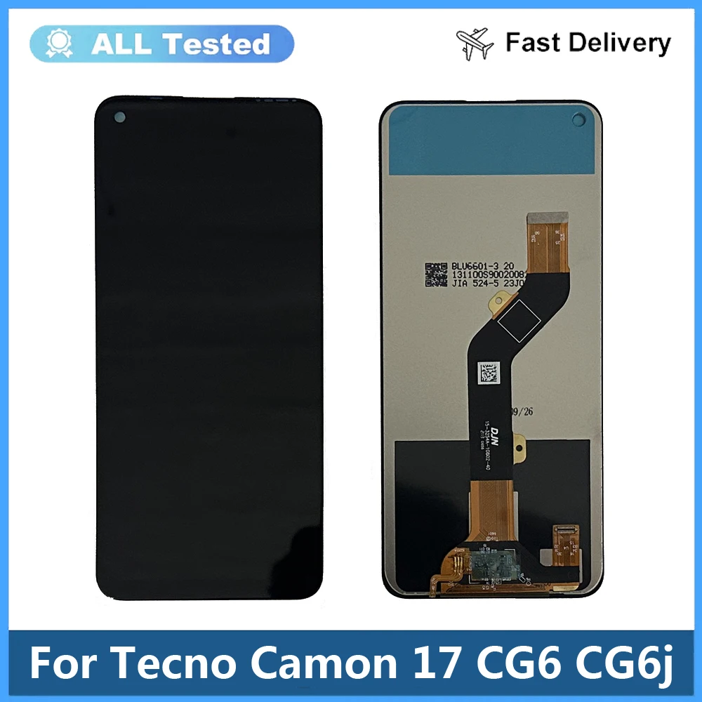 

Протестированный ЖК-дисплей 6,6 дюйма для Tecno Camon 17 CG6j, ЖК-дисплей, сенсорный экран в сборе, ЖК-дисплей Camon17 CG6, сменный сенсорный дигитайзер