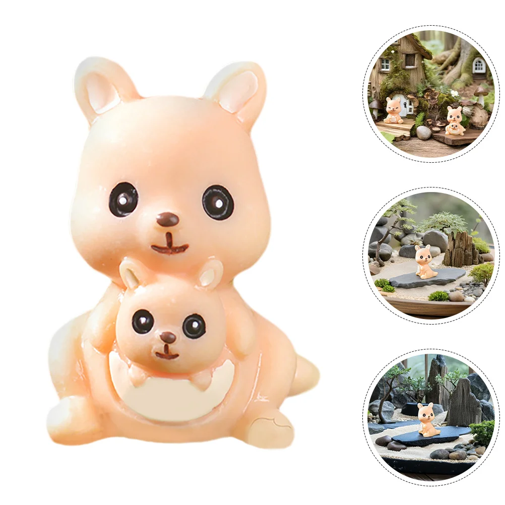 

8 шт. миниатюрные кенгуру, смоляные сказочные садовые статуи, украшения с животными для DIY, террариум, сад, аксессуары для украшения дома и улицы