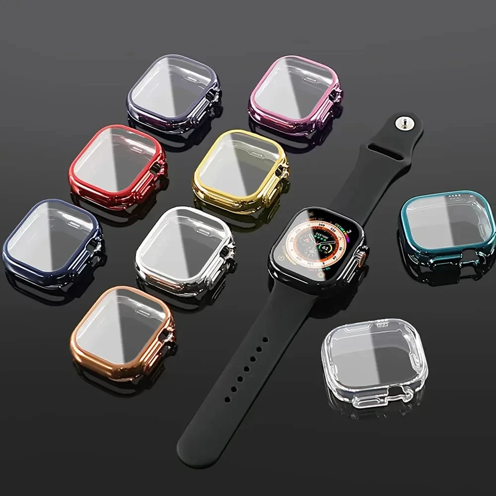 Protector de pantalla para Apple Watch, funda Ultra de 49mm, accesorios antiarañazos, carcasa a prueba de golpes, cubierta completa de TPU para Apple watch Ultra 2