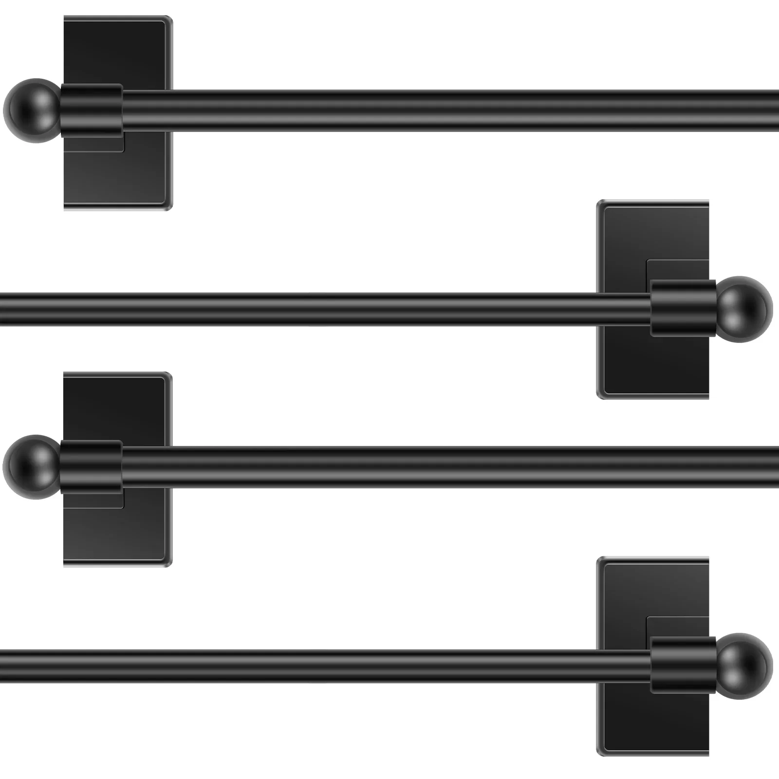 2Sets Magnetic Curtain Rod for Metal Door 17.3 to 33.4 Inch Multi Use Adjustable Appliance Magnetic Rod for Window Frame