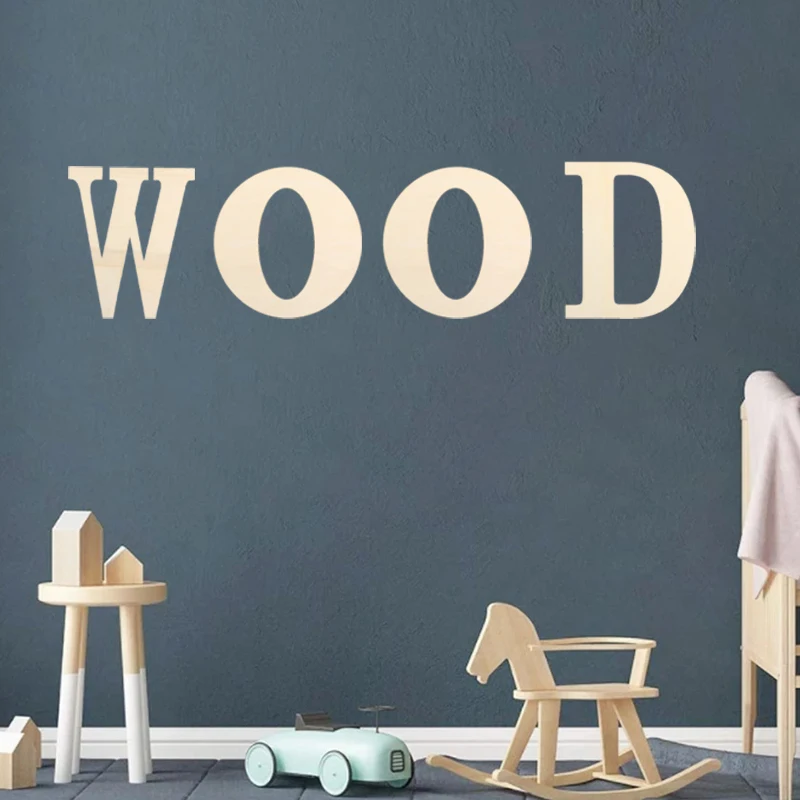 30cm Wood Letters Alphabet DIY Word English Letter A-Z Wood Art Crafts Party Wedding Home Wall Decor Handicrafts