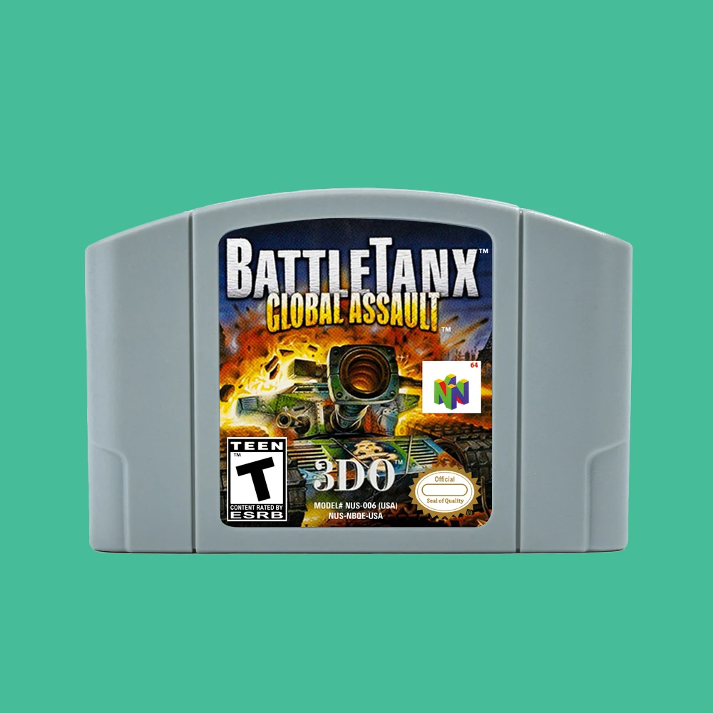 BattleTanx - Global Assault 64 Bit Game Cartridge USA NTSC version or EUR PAL version For N64 Consoles