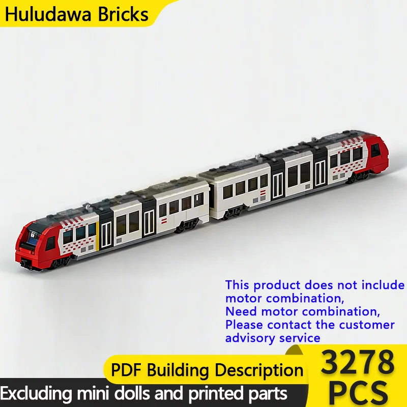 City Car Model MOC Building Bricks German Class 622 Multiple Unit Modular Technology Children Holiday Gifts Assemble Toys Suit