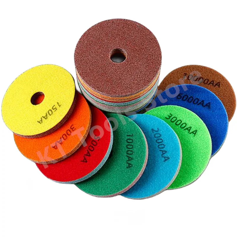 Almofadas de Polimento de Esponja de Diamante Moagem Lustro Disco de Lixa Granito Mármore Pedra Artificial Ferramentas de Limpeza Pcs Conjunto