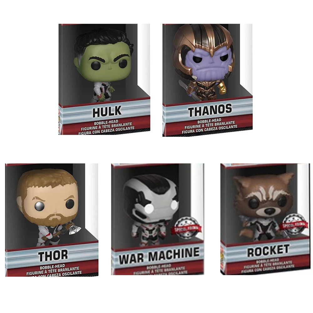 Porte-clés de poche Thor, modèle de Machine de guerre, jouet Avengers Thanos Hulk Rocket, figurine Marvel