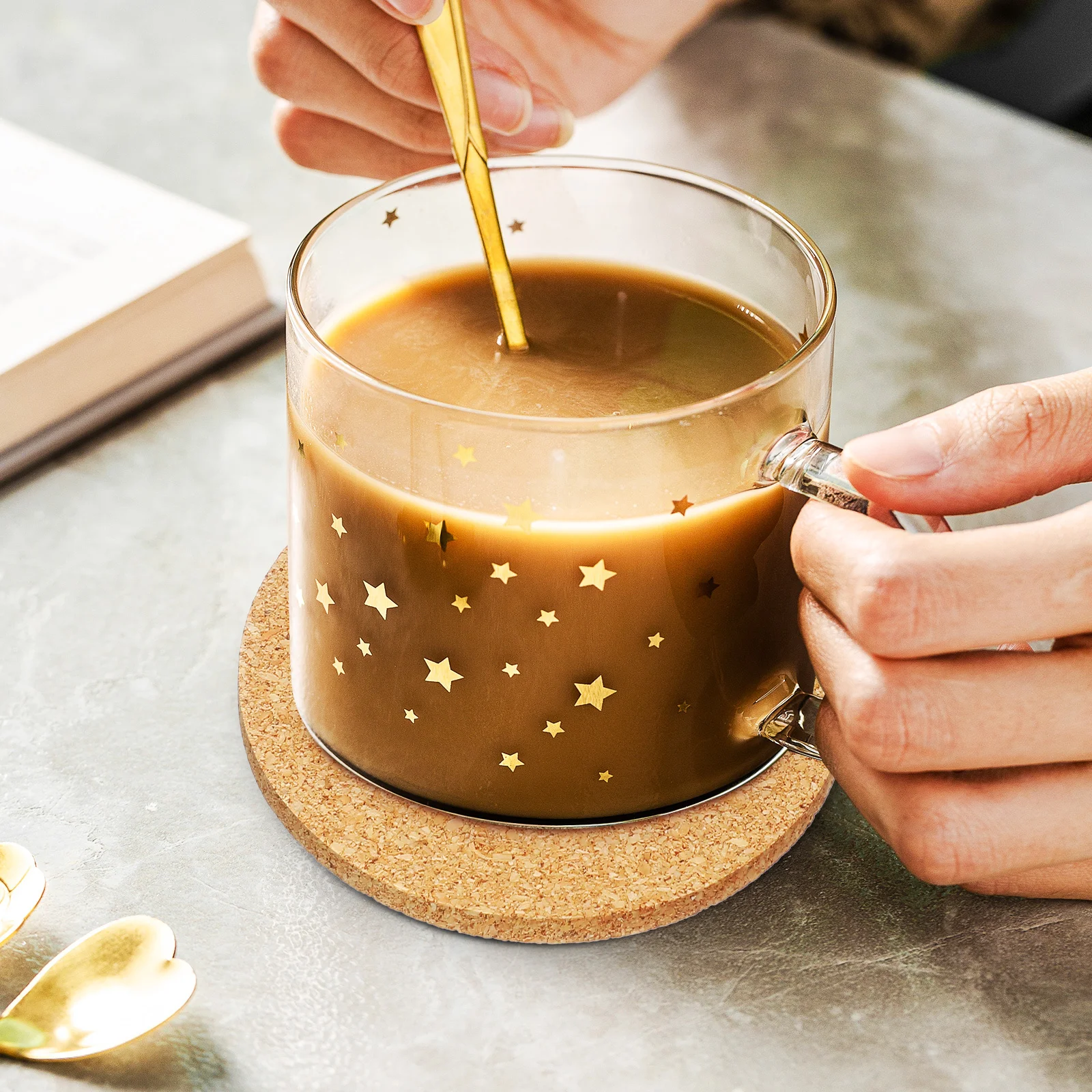 

100 pcs Cork Coasters Round Cup Mats Heat Insulating Non-Slip Drink Coasters For Coffee Table Home Decor Bulk Placemats