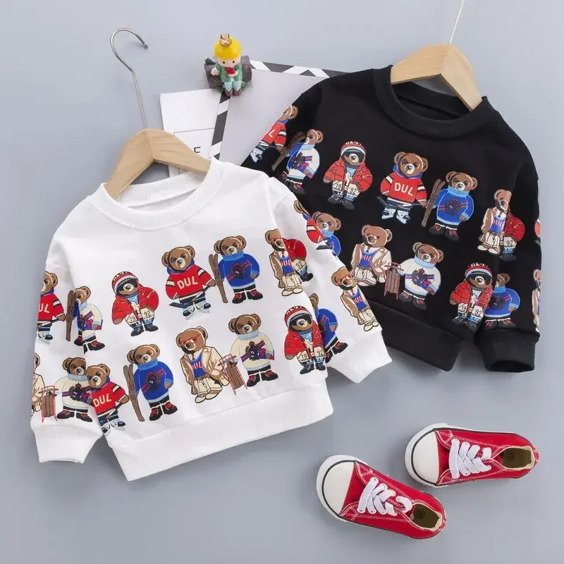 

New New Spring Autumn Baby Boys Girls Clothes Cotton Hoodies Sweatshirt Children Kids Casual T-Shirt Sportswear Infant Clothing