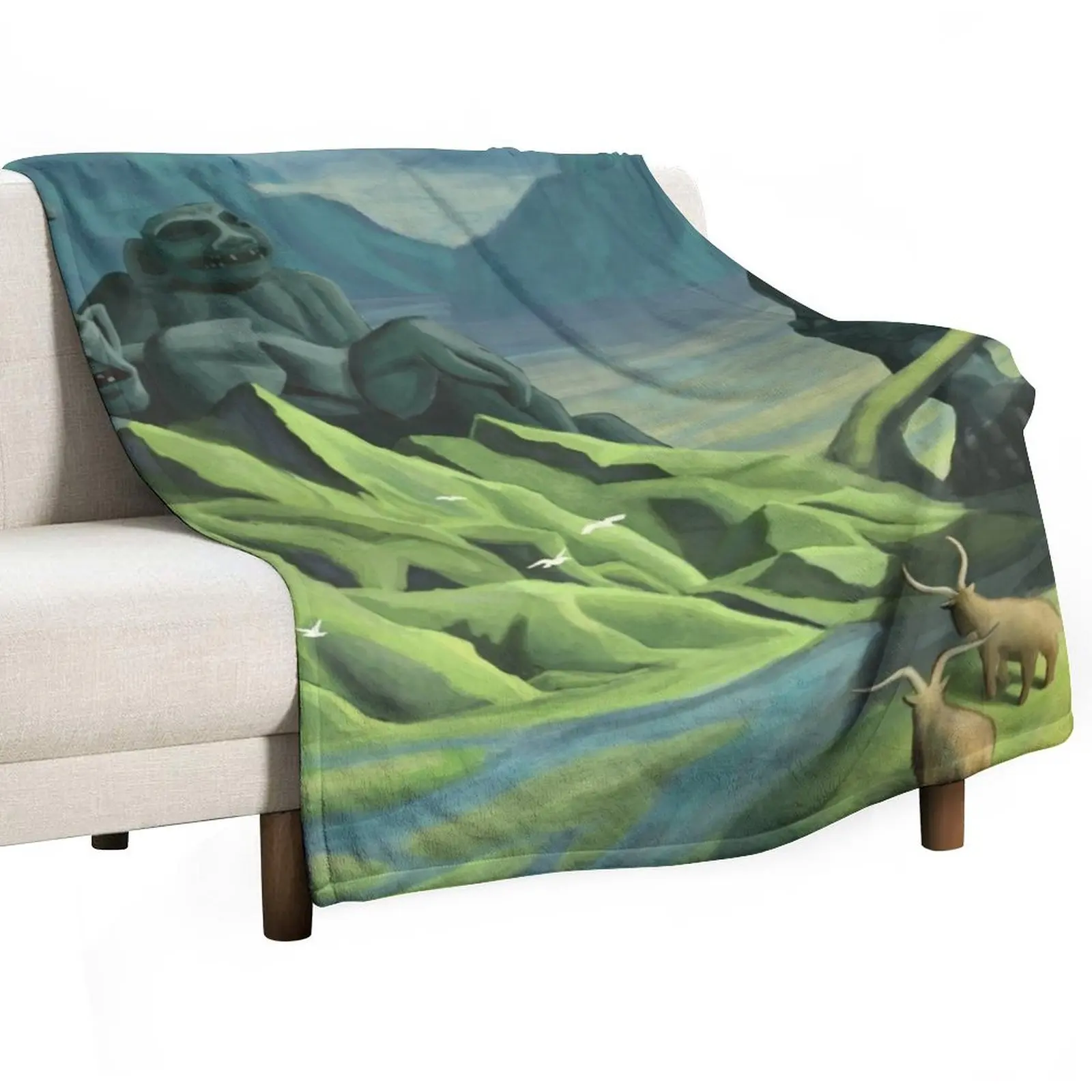 

Three Billy Goats Gruff with Trolls Throw Blanket Luxury Throw anime Custom For Baby Blankets