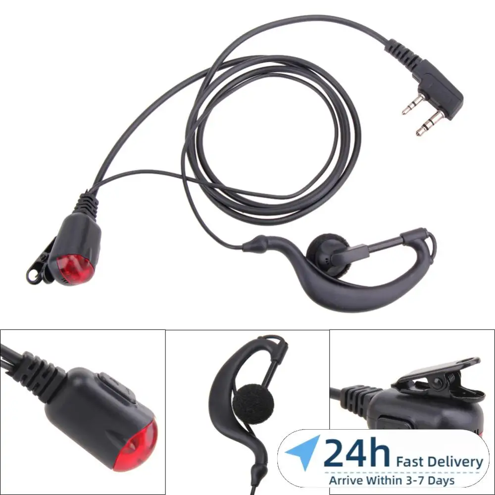 

2Pin Walkie Talkie Earpiece Headset Multifunctional Earphone Earpiece Headphone Privacy Accessories for Two Way Radio