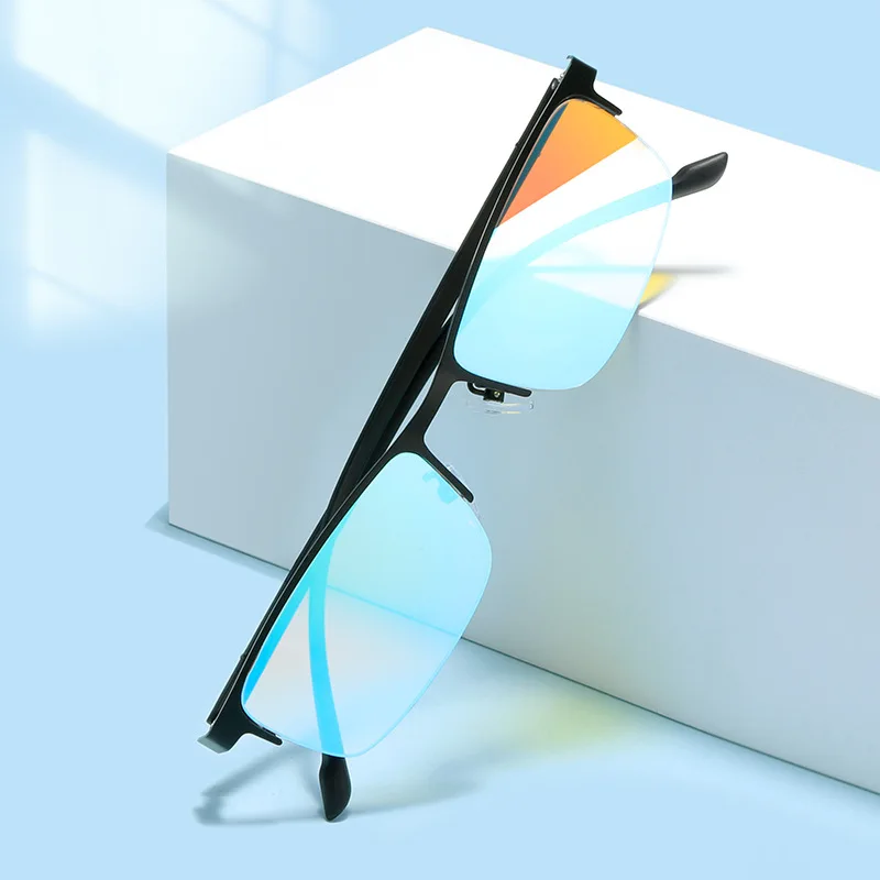 VCKA Glasses For People With Red-green Colorblindness Daltonism And Color Weakness Alloy Half Frame Two-sided Coating Lenses
