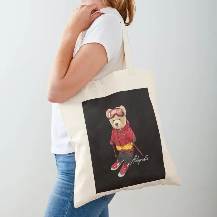

Cute Adorable bear Skiing - Adograble Ski \t Tote Bag bag luxury women Custom bag Women's handbag woman shopping