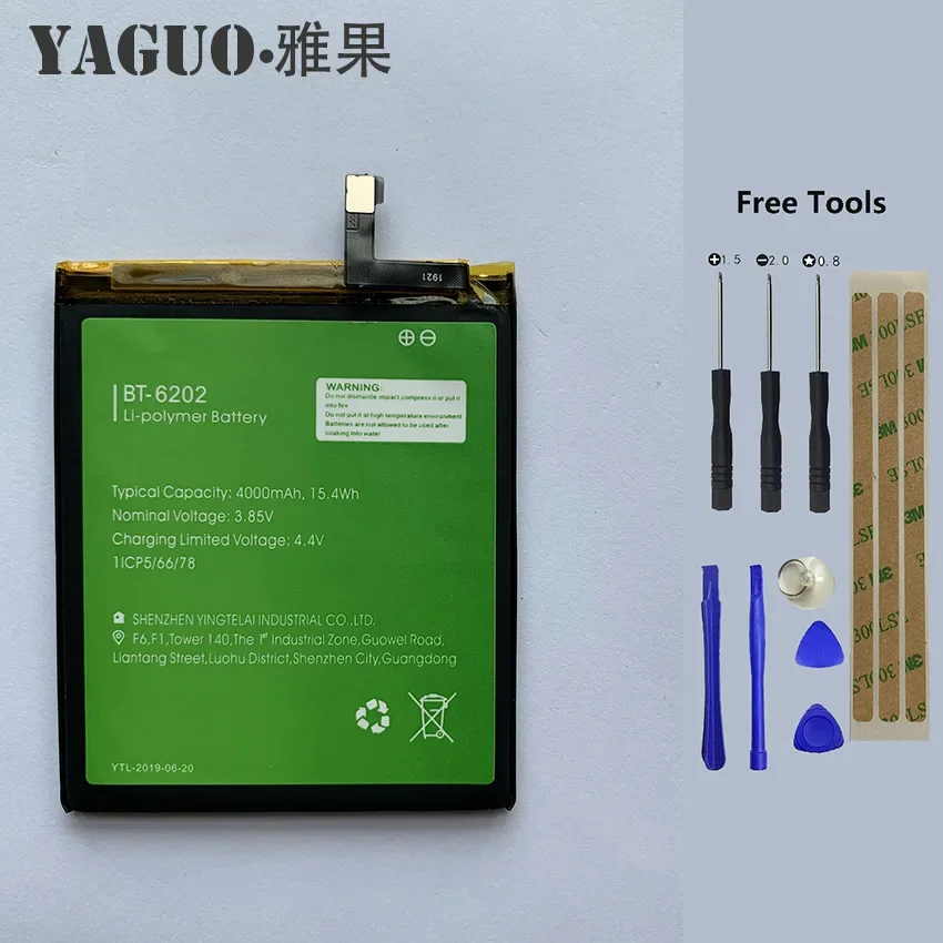 

100% Original High Quality Battery 4000mAh For LEAGOO M 11 M11 BT-6202 BT6202 BT 6202 Batterie Batteria + Free Tools