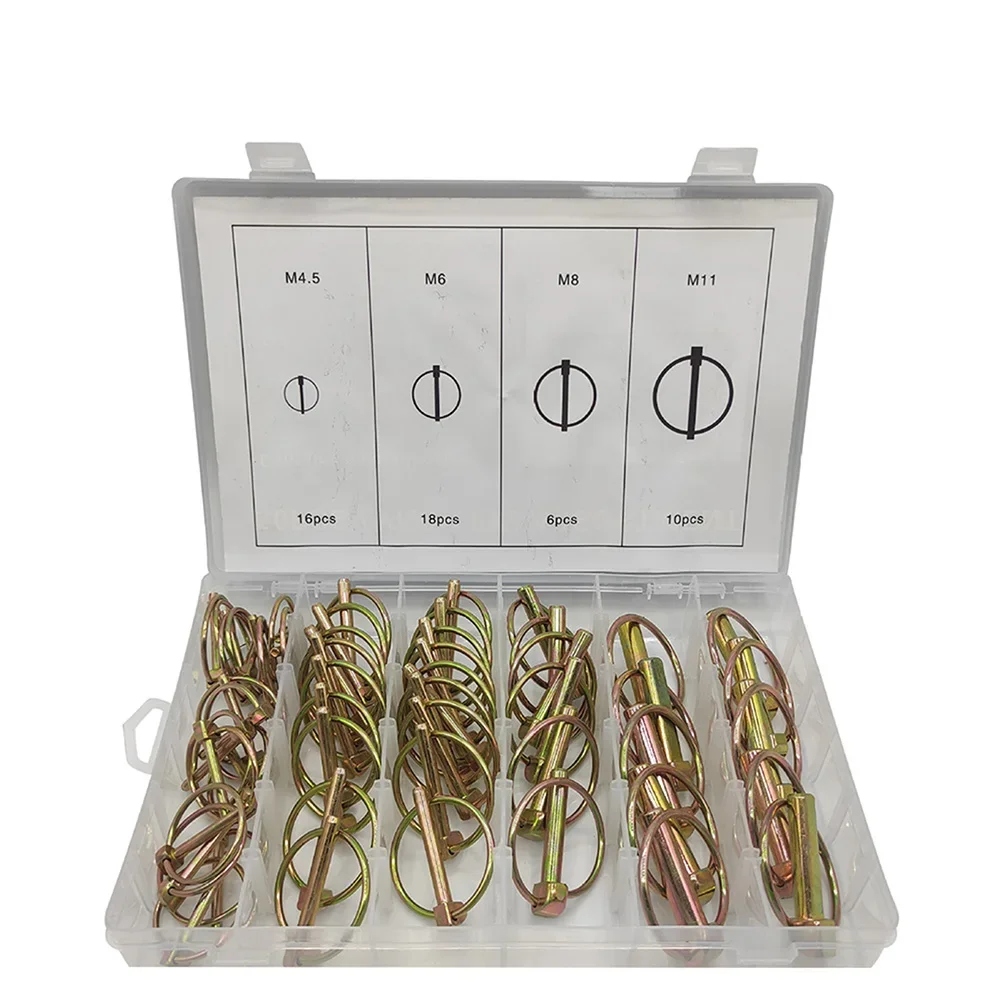 Boxed Safety Pins Color-plated Safety Pin 6 Compartments Clear Plastic Storage Box Extra Strength Identifying Markings