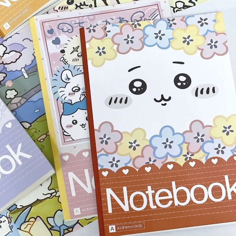 Cute Usagi Chiikawa A5 Ruled Notepad 30 Sheets Thick Paper Smooth Writing Clear Print Writing Pad Journal Planner Study Notebook