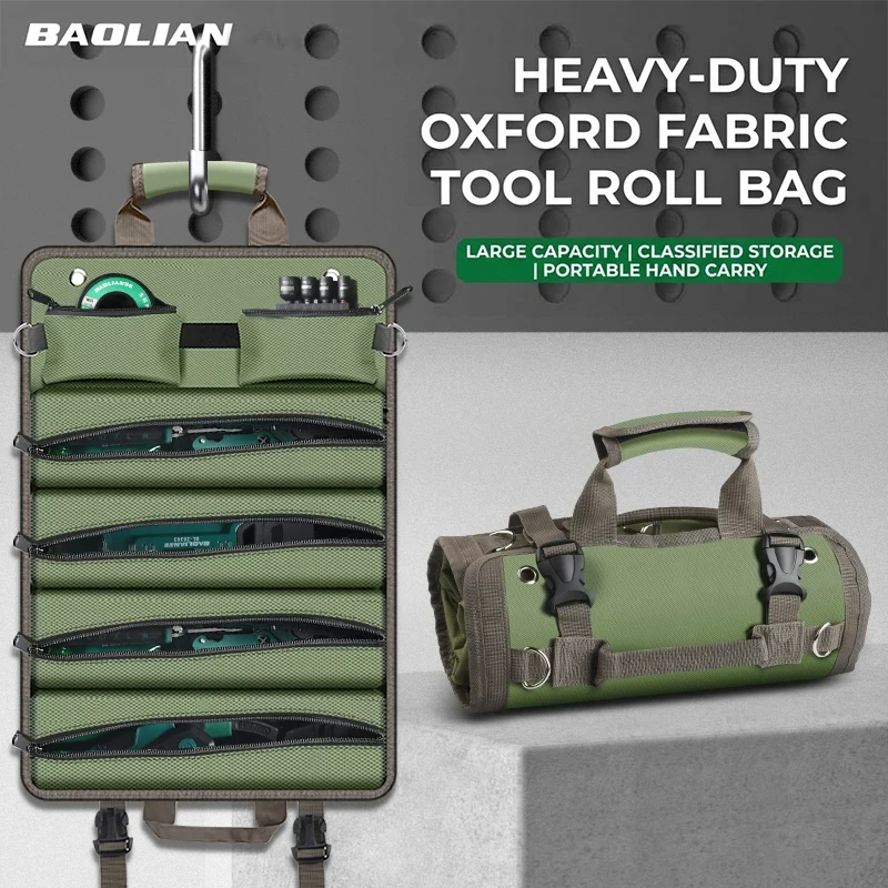 Multi-Purpose Tool Bag High Quality Professional Multi Pocket Hardware Tools Pouch Roll UP Portable Small Tools Organizer Bag