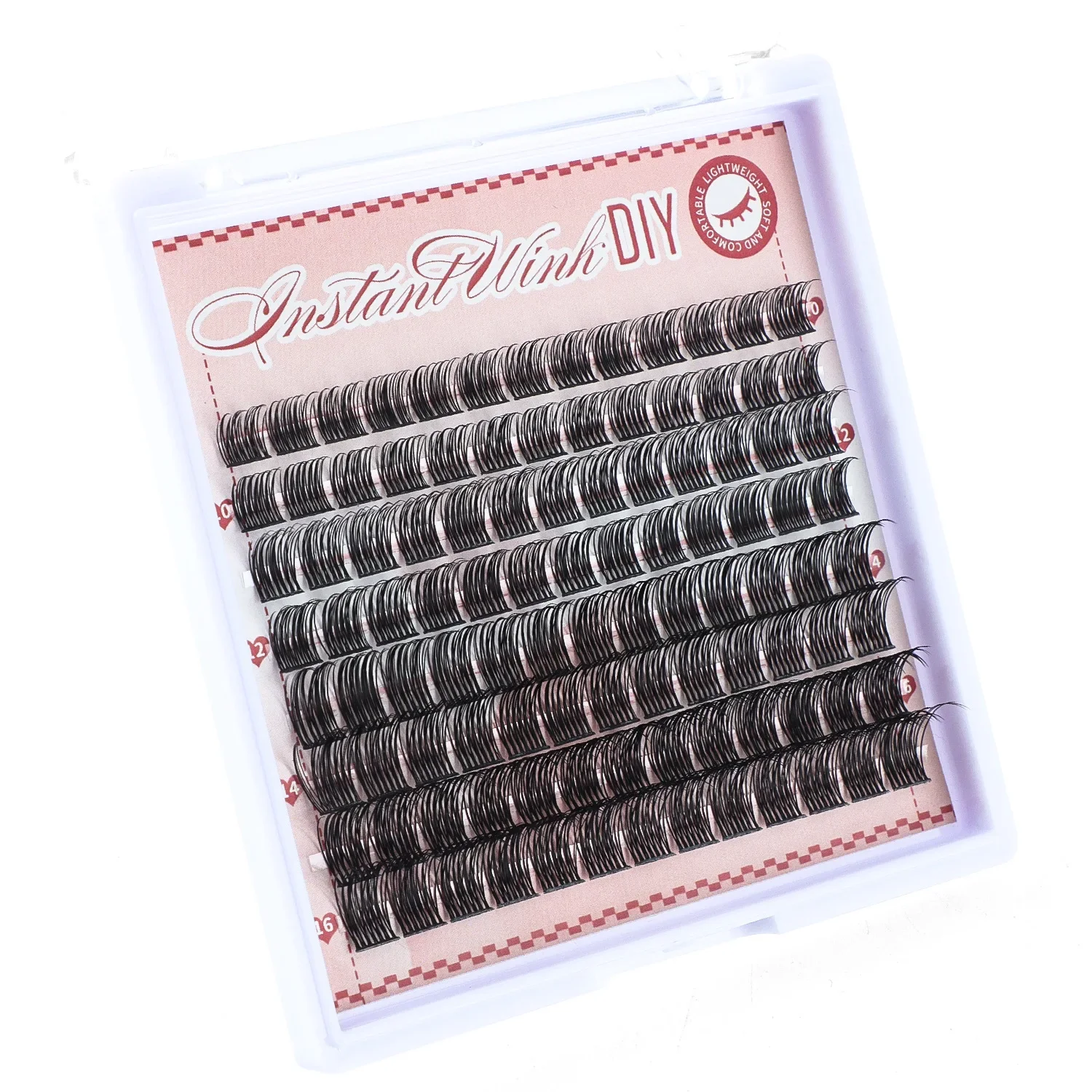 Hot-selling False Eyelash Set Box Segmented False Eyelash Mixed Set Dense Natural Single Tuft Hair Wholesale