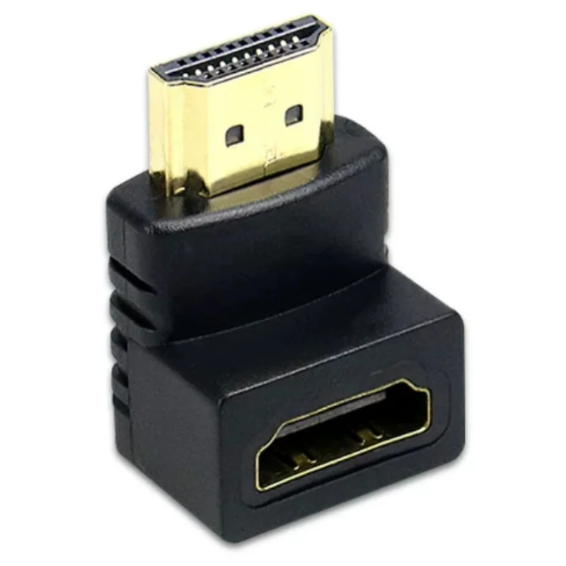 HDMI Adapter Cable Male to Female Right Angle 90 Degree Bend High Definition Multimedia Interface Converter