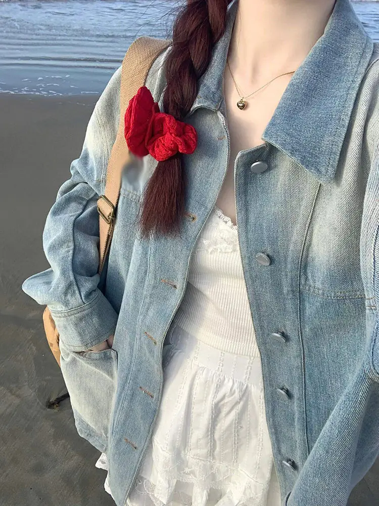 

Джинсовое пальто, черное женское зимнее плюшевое пуховое пальто большого размера для кемпинга в стиле хип-хоп, панк, функциональные армейско-зеленые куртки на кнопках, потертые