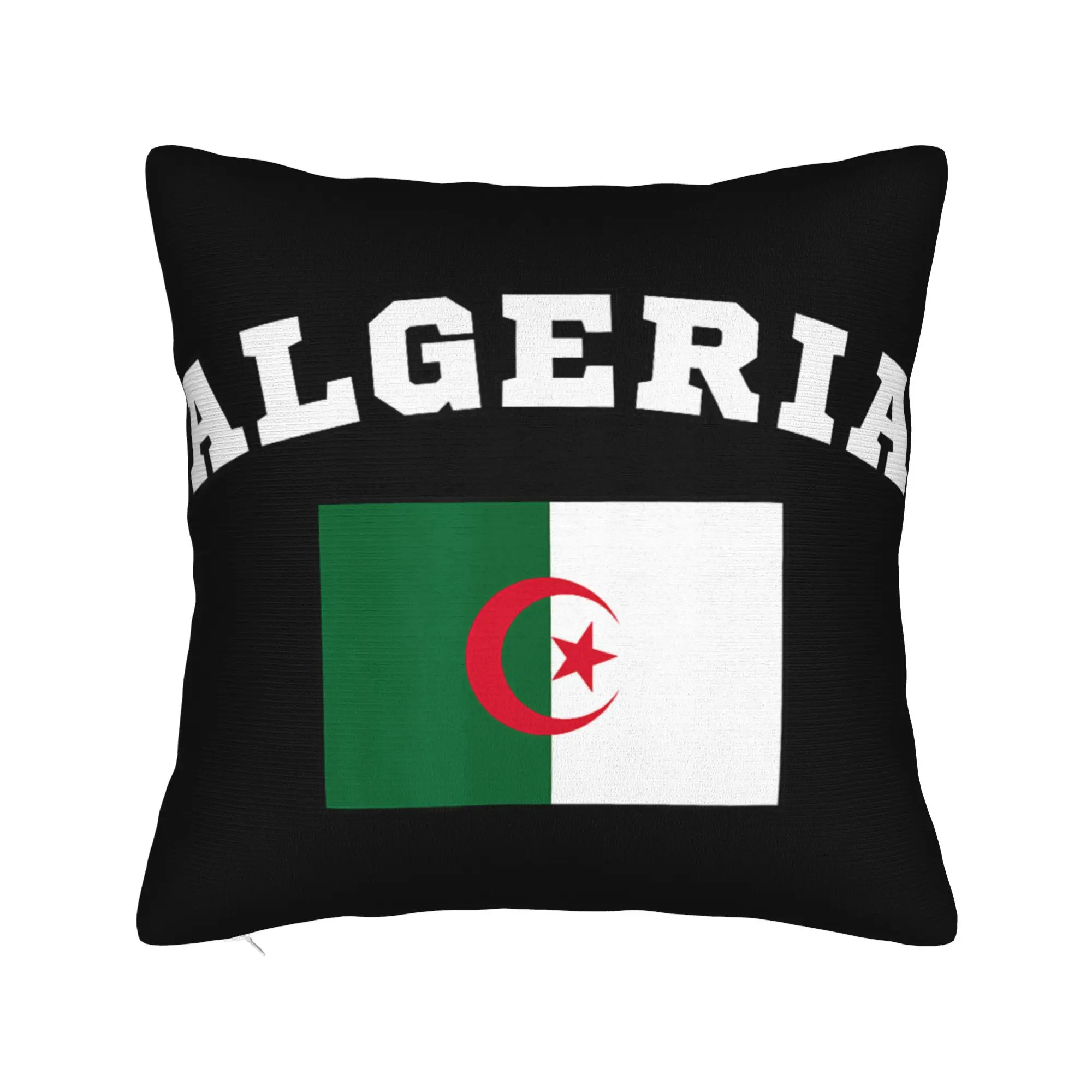 DZ Algeria Algerian Flag Pillow Cover Merchandise Soft Cushion Cover Decorative  Pillow Case Cover Home Multi Size
