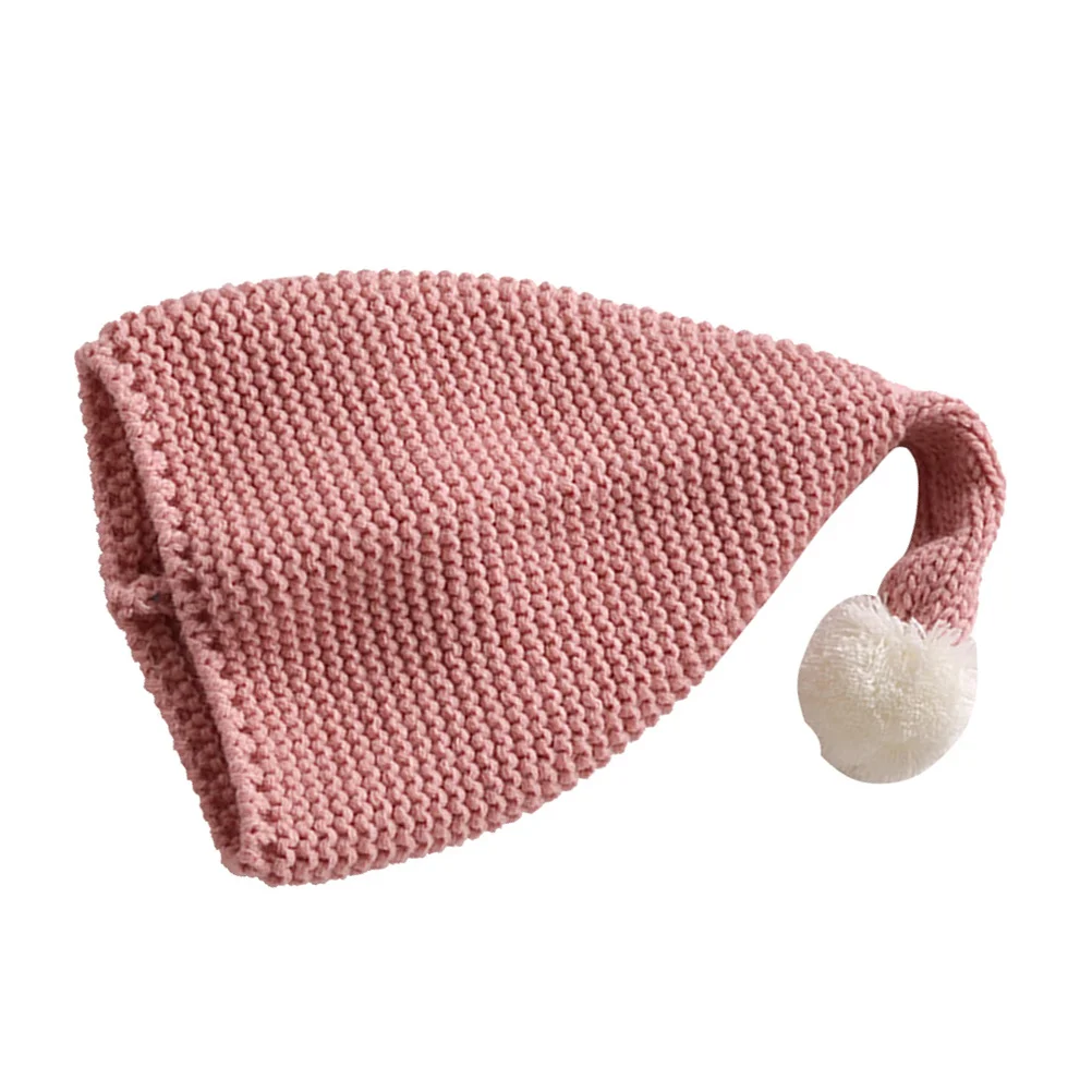 

Children Santa Hat Kid Xmas Baby Beanie Toddler Hats Christmas White Knit Warm Winter Hat Hairball Cap Premium Material Soft