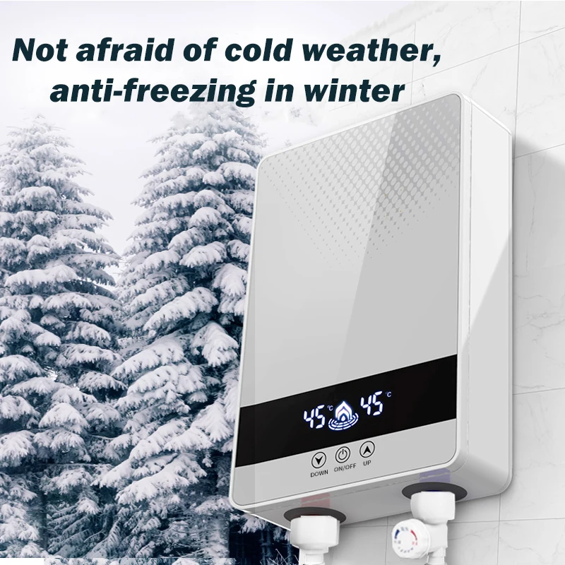 電気タンクレスインスタント給湯器 220V 7000 ワット ABS プラスチックポータブル間欠泉家庭用サロンスパホテルのバスルーム家庭用ショップ