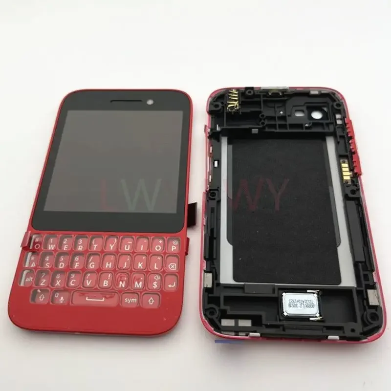 For BlackBerry Q5 Full Housing LCD Display Touch Screen Digitizer+Bezel Frame+Keyboard+Battery Door Cover Replacement Parts