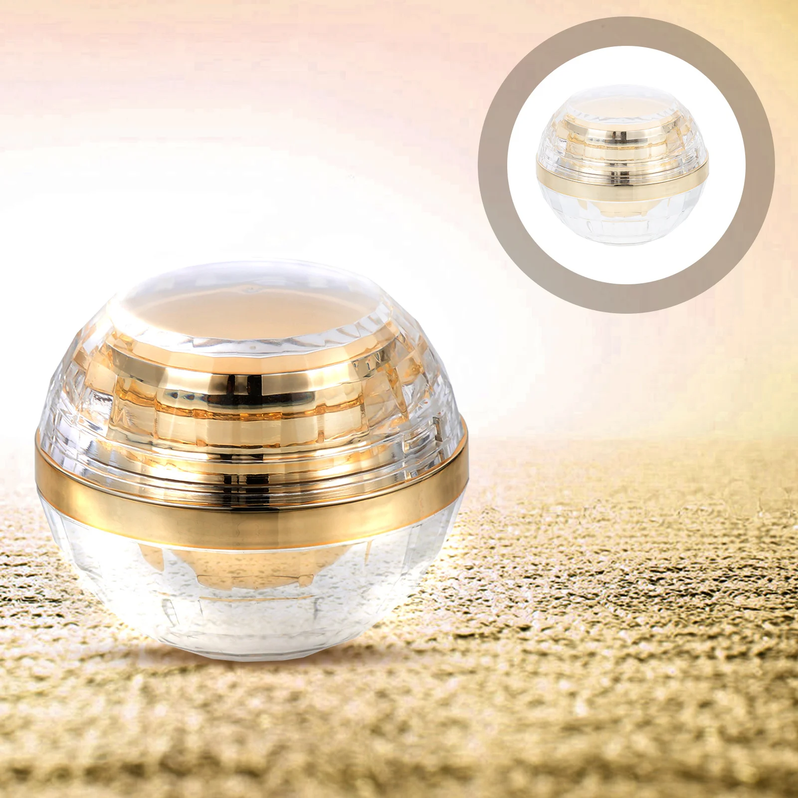 

Refillable Face Cream Container 30Ml Portable Leak-Proof Acrylic Small Cosmetics Bottle for Travel Skincare Storage