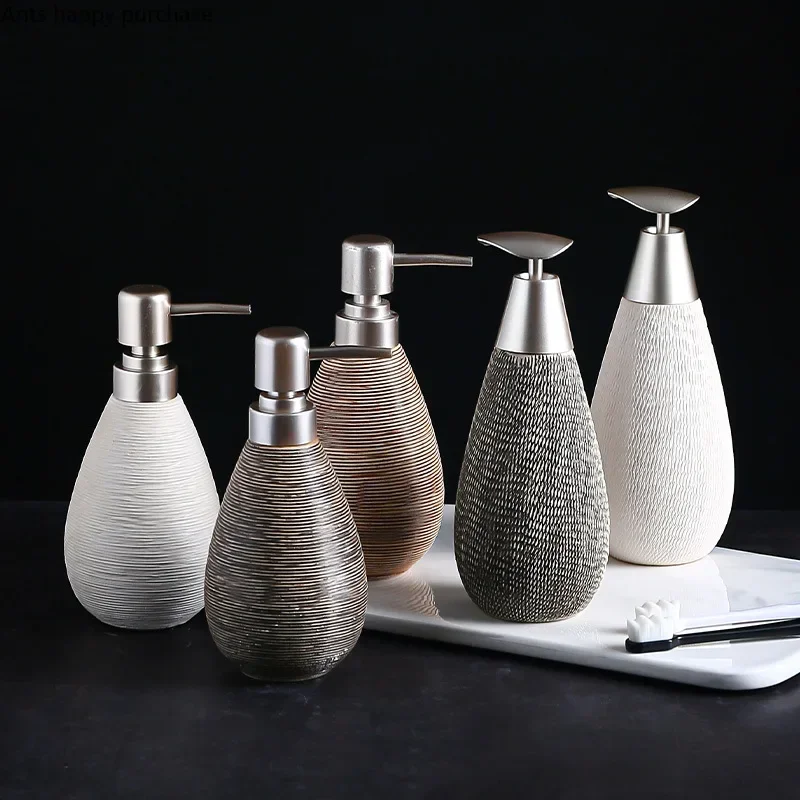 

Ceramic Hand Sanitizer Bottle Lotion Bottle home decoration Shower Gel Bottle Soap Dispenser Lotion Container Bathroom Products