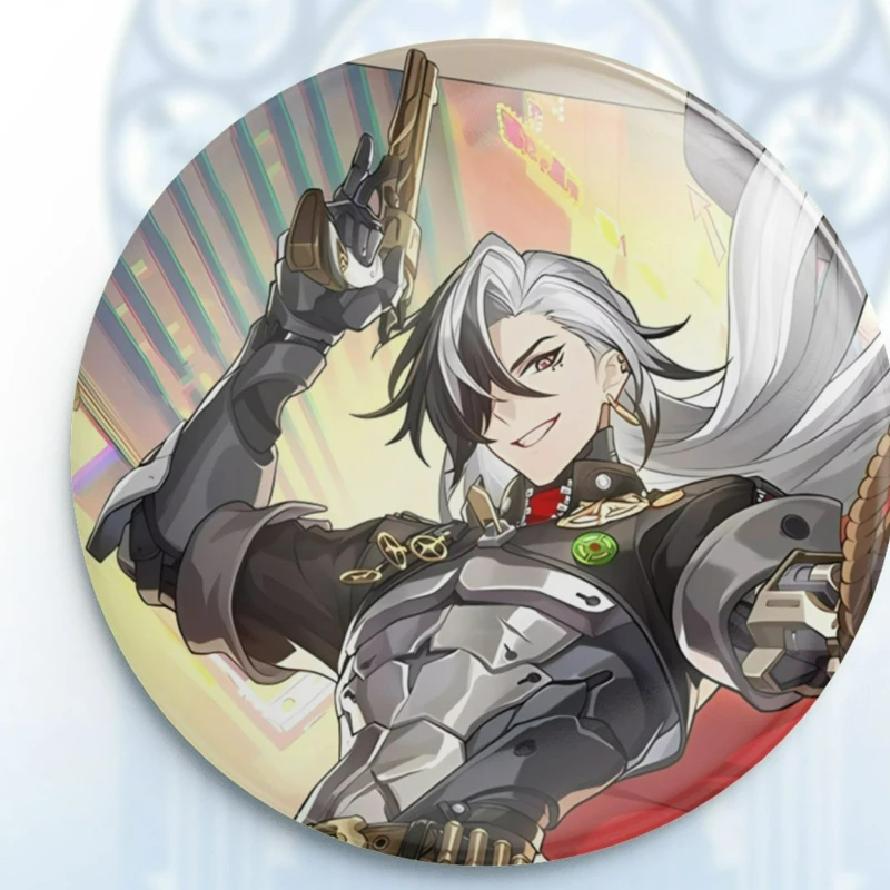 Honkai:Star Rail Blade Boothill Herta Anaxa Pin Cartoon Character Badge Round Brooch Fans Collection Gift Bag Accessories